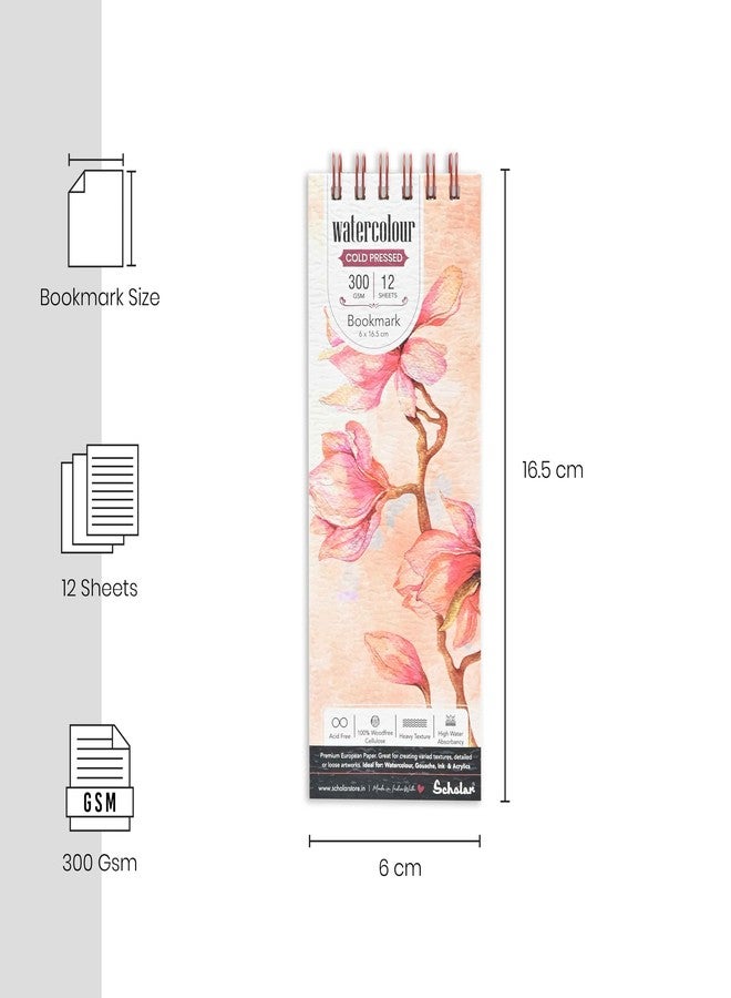 Scholar Watercolor Bookmark Pad - 300 GSM Cold Pressed Acid Free Paper | Wire-O Bound | Suitable for Watercolor, Gouache, Acrylic, Graphite, Pen & Ink (Pack of 5) - Image 3